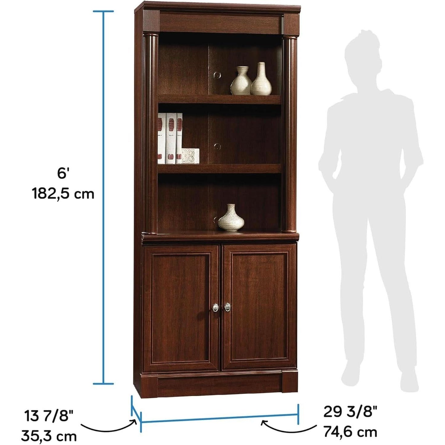 Palladia Select Cherry Bookshelf With Adjustable Shelves