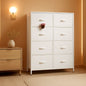 Fabric Dresser For Bedroom Tall White Modern Storage Unit