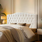 Tufted Linen Upholstered Headboard for Queen Full Beds