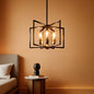 Six Light Black Farmhouse Chandelier For Kitchen Island