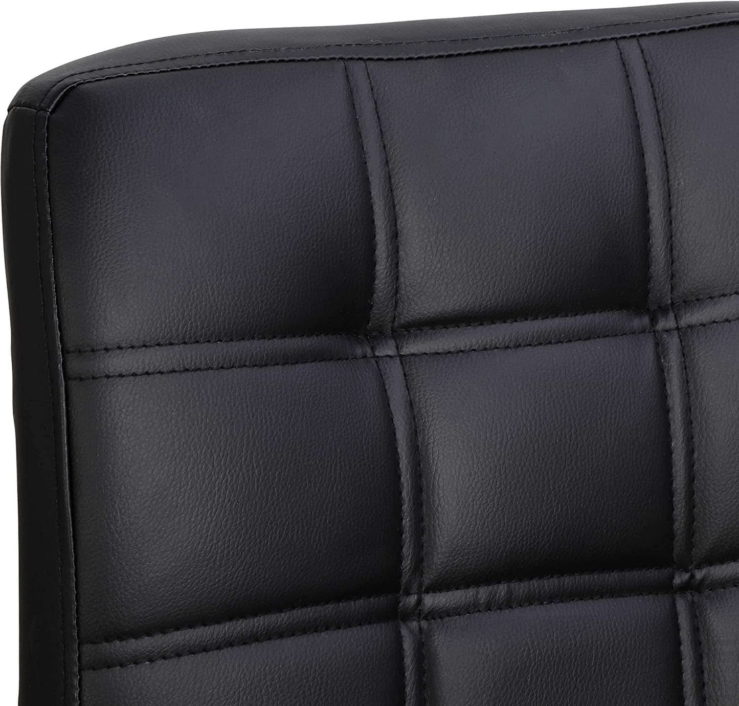 Set of 4 Adjustable Swivel PU Leather Bar Stools Modern