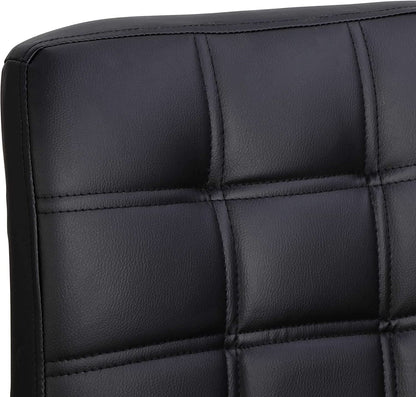 Set of 4 Adjustable Swivel PU Leather Bar Stools Modern