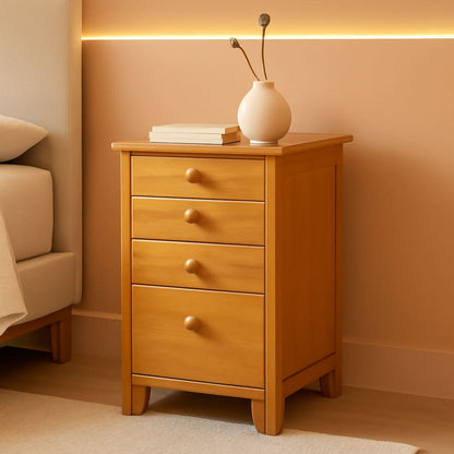 Studio File Cabinet Honey Finish With Three Drawers
