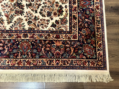 Karastan Rug 8.8 x 10.6 Ivory Sarouk #700/760, Wool Discontinued Original 700 Series