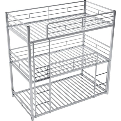 Black Triple Metal Bunk Bed Twin XL Full Queen Sizes