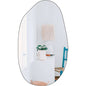 Asymmetrical Frameless Wall Mirror For Living Room 19.5 x 33.5 Inches