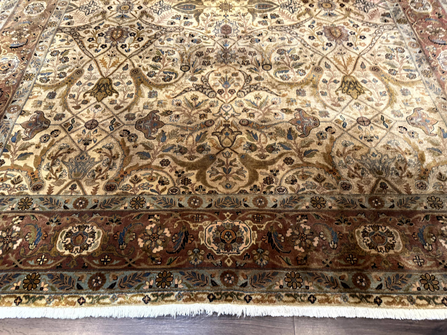 Indo Persian Rug 8x10, Teawash Bidjar Carpet, Allover Pattern