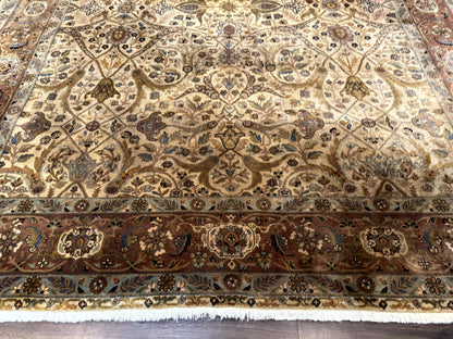Indo Persian Rug 8x10, Teawash Bidjar Carpet, Allover Pattern