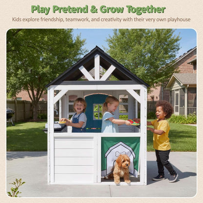 Weatherproof Cedar Outdoor Playhouse With Dutch Door