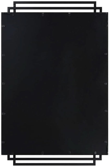 Amherst Matte Black Iron Mirror 36.5 Tall 23.75 Wide