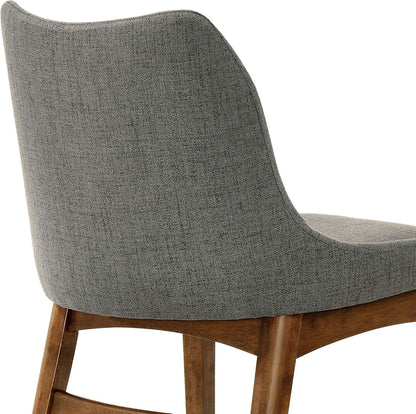 Azalea Charcoal Fabric Wood Dining Side Chairs 19 Inch Seat Height