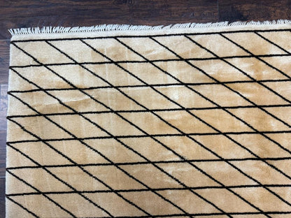 German Rug 7x10, Vintage Handmade Carpet, Contemporary