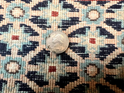 Pak Perisan Prayer Rug 4x6, Tree of LIfe Carpet, Handmade Vintage Wool Rug, Beige, Floral Vases