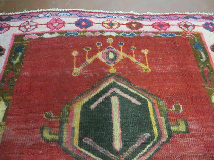 4' X 8' Antique Handmade Turkish Caucasian Kazak Design Wool Rug Veg Dyes Nice