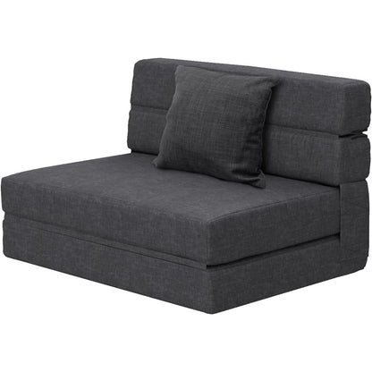 Memory Foam Sleeper Chair With Washable Cover Dark Gray