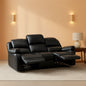 Humphreys Double Reclining Loveseat Black Faux Leather