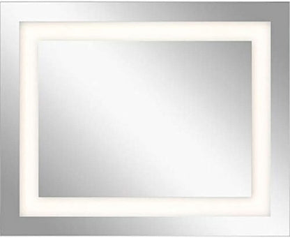 LED Backlit Mirror Chrome 30x24 Inch Vanity Mirror