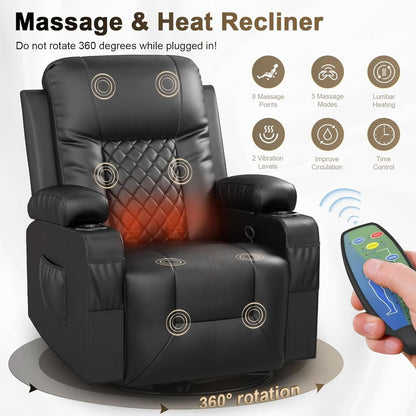 Living Room Furniture Set Loveseat Recliner And 2 Piece Massage Recliner Chairs