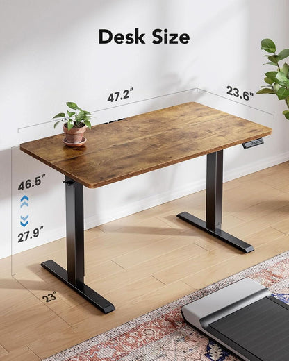 48x24 Inch Electric Standing Desk With Adjustable Height