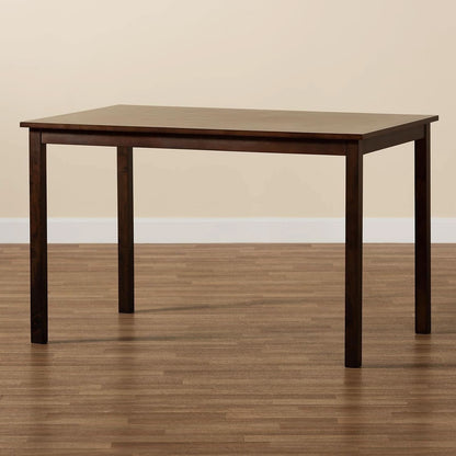 Andrew Modern Dining Table Dark Brown Hardwood Finish