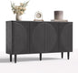 Modern 59-Inch Walnut Sideboard Buffet Table With Storage