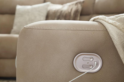 Wall Hugger Power Recliner Light Brown With USB Ports