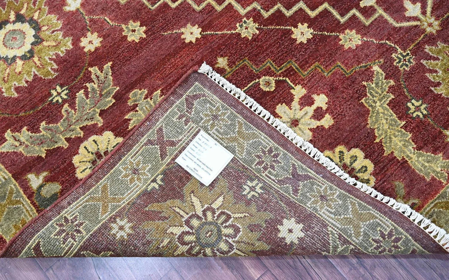 LoomBloom 8' 8'' x11' 7'' Raspberrry Hand Knotted Traditional Oushak Wool Oriental Area Rug