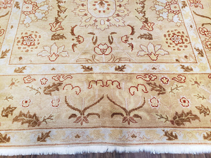 Vintage Turkish Oushak Area Rug 6x9, Wool Hand-Knotted