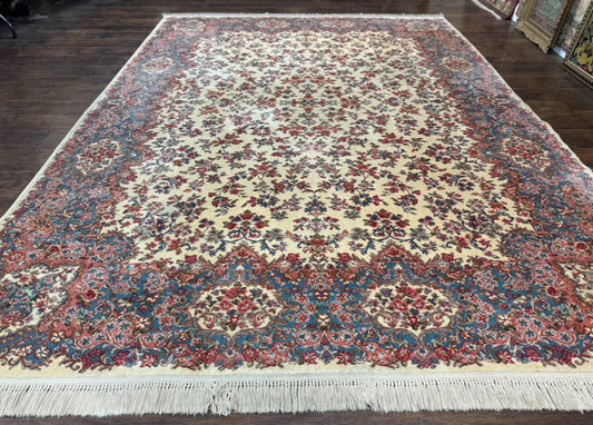Karastan Rug 8.8 x 12 Ivory Kirman #788, Original 700 Series, Wool Karastan Carpet, Karastan Area Rug, Vintage Karastan, Living Room Rug