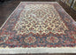 Karastan Rug 8.8 x 12 Ivory Kirman #788, Original 700 Series, Wool Karastan Carpet, Karastan Area Rug, Vintage Karastan, Living Room Rug