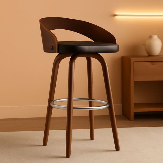 Sonia 26 Inch Counter Height Bar Stool Walnut Brown