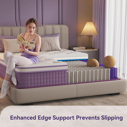 Queen Hybrid Gel Memory Foam Mattress In Box CertipurUS
