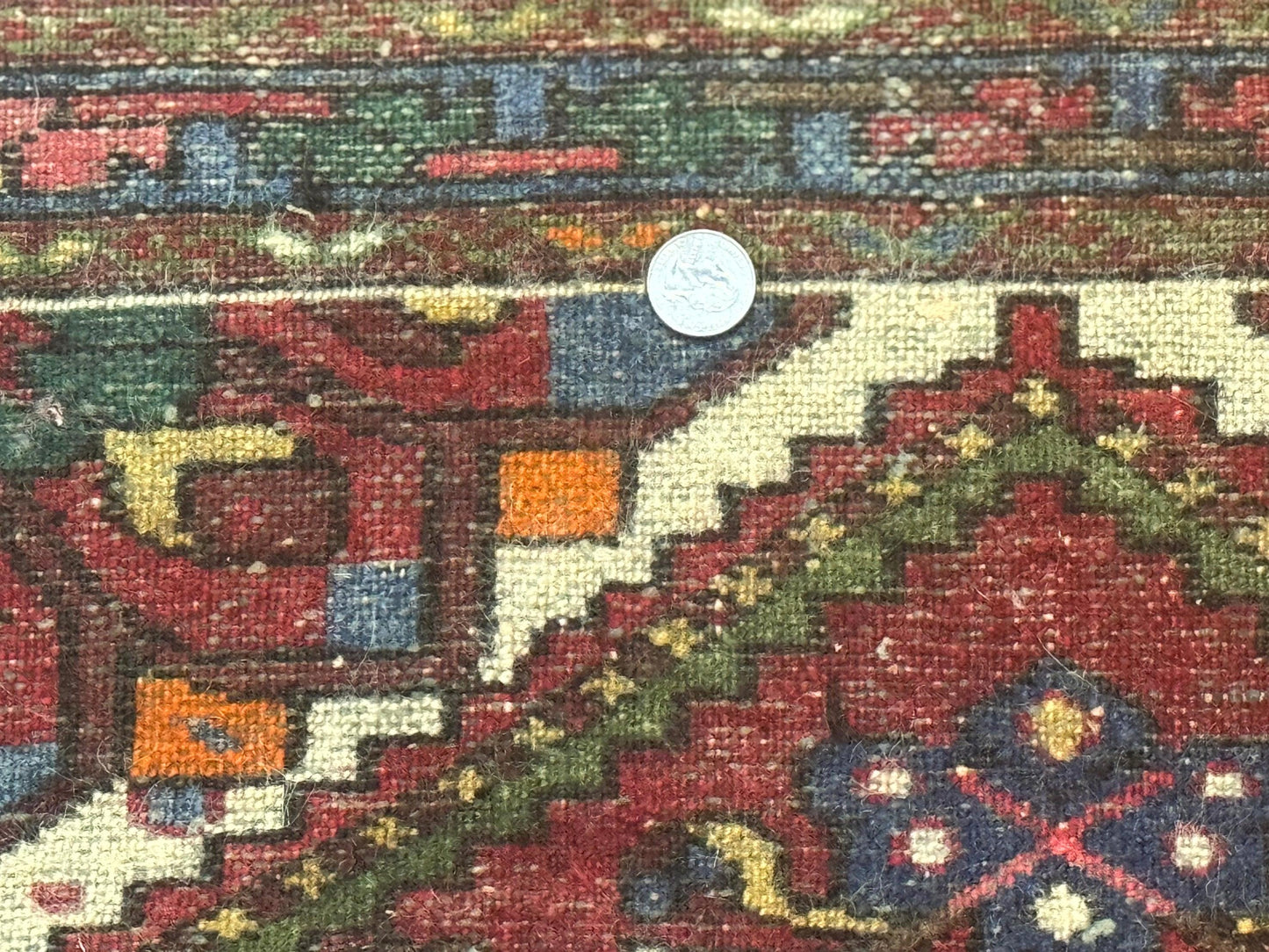 Small Red Persian Tribal Rug 2.6 x 4, Wool Rug, Persian Hamadan Rug