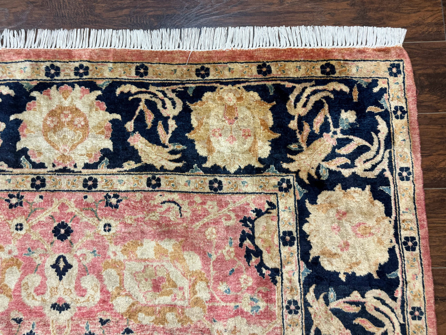 Indian Agra Rug 6x9, Allover Pattern, Traditional Wool Oriental Carpet