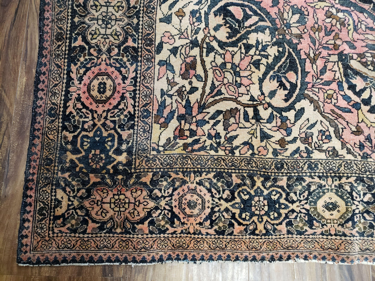 Antique Persian Farahan Rug, 4'1" x 6' 5"