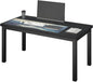 63 Inch Black Computer Desk For Home Office Setup And Study