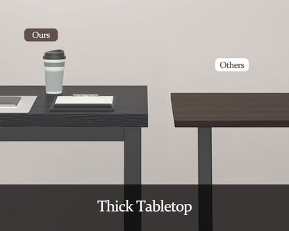 63 Inch Black Computer Desk For Home Office Setup And Study