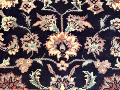 Sino Persian Rug 4x6, Navy Blue and Cream, Floral Allover Oriental Carpet