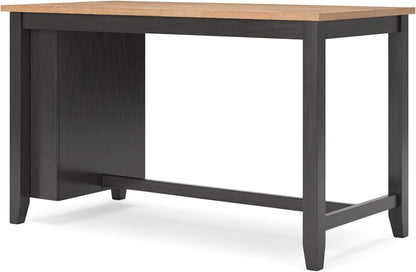 Counter Height Dining Table With 3 Shelves Trestle Base