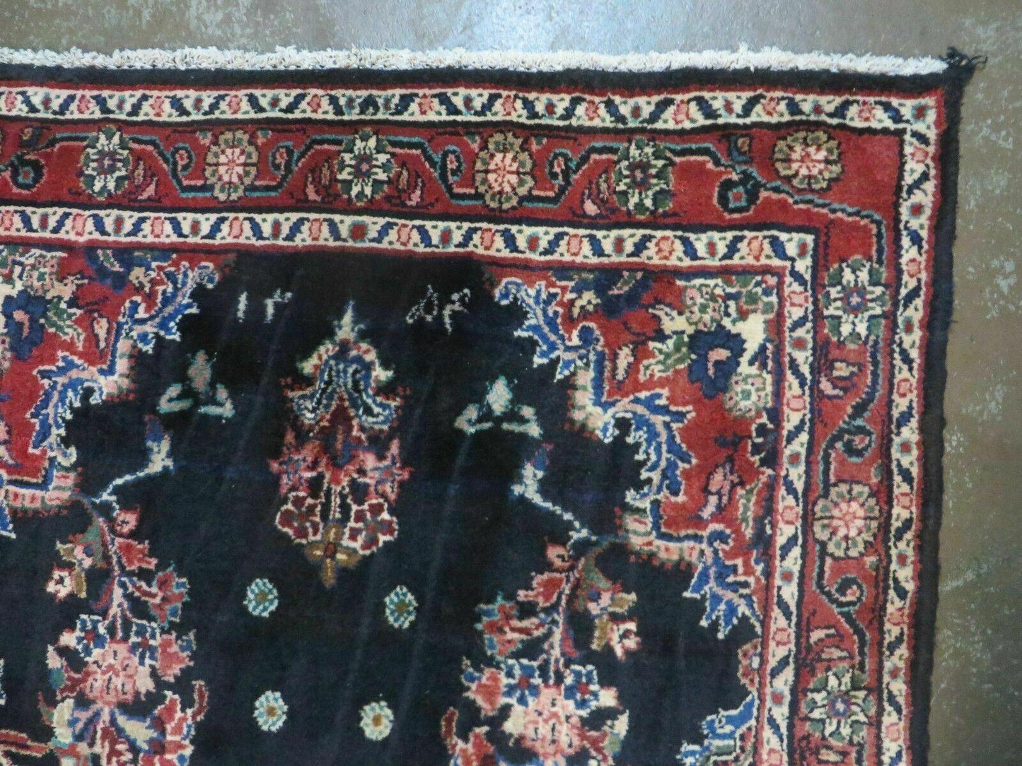 Persian Runner Rug 4x11, Navy Blue Antique Lilihan Runner