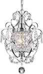 Amorette Chrome Crystal Chandelier 1 Light Fixture