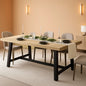 Industrial Dining Table 70.87 Inch Rustic Brown Wood