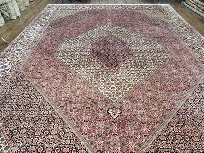 Persian Bijar Rug 8x11 - Herati Mahi Pattern