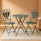 Bistro Set 3 Piece Light Blue Outdoor Patio Furniture