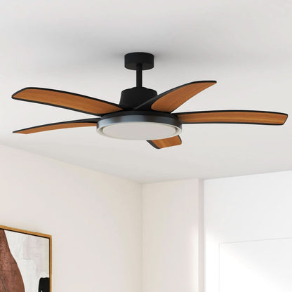 52 Inch Low Profile Smart Ceiling Fan Alexa RGB Lighting