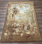 Vintage French Tapestry 5x7, Handmade, Wool, Aubusson Weave