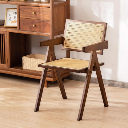 Brown Rattan Accent Chairs Set Of 2 For Indoor Outdoor Use