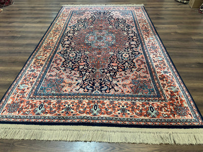 Karastan Rug 5.9 x 9, Ka'shan Medallion #741, Original Collection 700 Series, Discontinued, Wool Pile