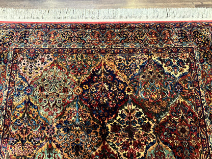 5.9 x 9 Karastan Rug Multicolor Panel Kirman #717, Original 700 Series, Wool