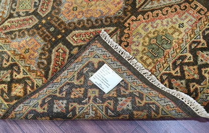 LoomBloom 5' 6'' x8' 8'' Gold Hand Knotted Transitional Oushak Wool Oriental Area Rug